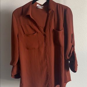 Burn Orange Button Down